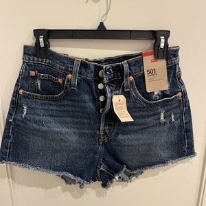 Levi's 501  Women’s Dark Blue Jean Shorts
Size 27